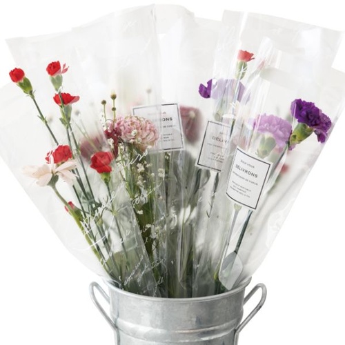 ポリ手提げ NEWフレンチブーケスリーブOPPバッグ-1(100枚) ヘッズ