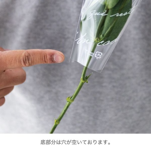 ポリ手提げ NEWフレンチブーケスリーブOPPバッグ-1(100枚) ヘッズ