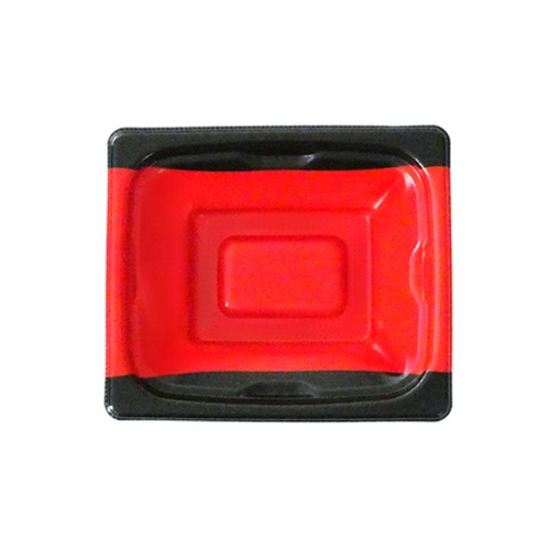 どんぶり容器 MFP角盛重 15-13 本体 フチ黒赤 エフピコ