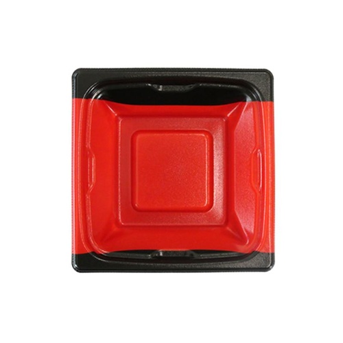 どんぶり容器 MFP角盛重 16-16 本体 フチ黒赤 エフピコ