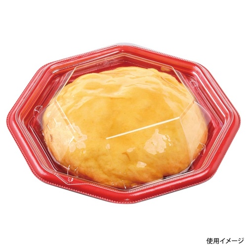 惣菜容器 MFPグラブ八角 18-18 本体 M赤黒 エフピコ