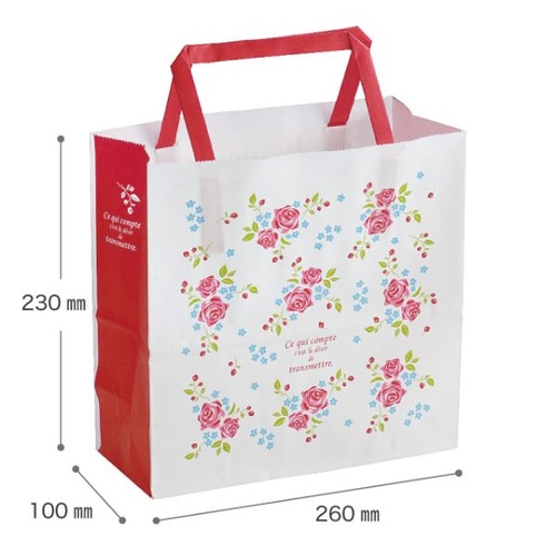 紙手提袋 ローズガーデンペーパーバッグ-4(50枚) ヘッズ