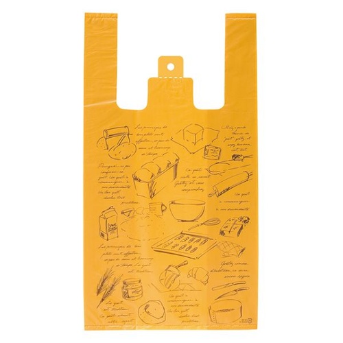 レジ袋 ブラウンフレンチレジバッグ-M(100枚) ヘッズ