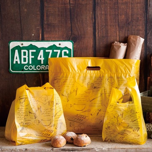 レジ袋 ブラウンフレンチレジバッグ-M(100枚) ヘッズ