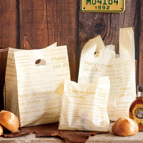 ポリ手提げ カフェオレガゼットバッグ-S(100枚) ヘッズ