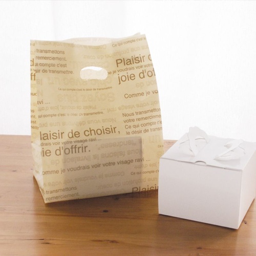 ポリ手提げ カフェオレガゼットバッグ-S(100枚) ヘッズ