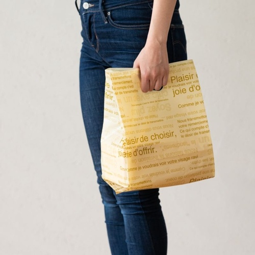 ポリ手提げ カフェオレガゼットバッグ-S(100枚) ヘッズ