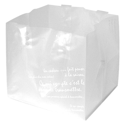 ポリ手提げ ワイド型フロストバッグ-1(30枚) ヘッズ