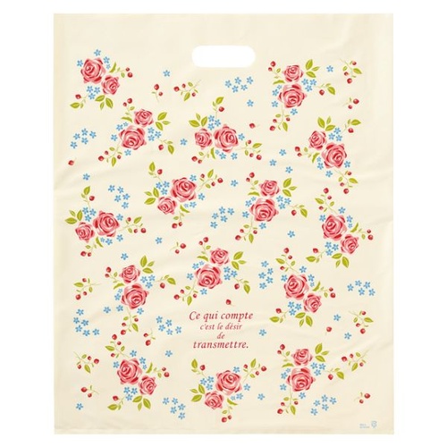 ポリ手提げ ローズガーデンPEバッグ-2(50枚) ヘッズ