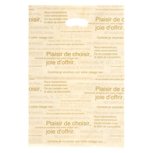 ポリ手提げ カフェオレガゼットバッグ-L(100枚) ヘッズ