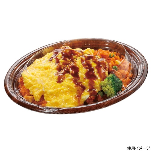 惣菜容器 MFPグラブ楕円24-18 本体 風木BR エフピコ