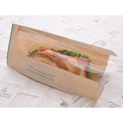 サンドウィッチ袋 No.202 フェネットサンドボナペティ(ブルー) 大阪ポリエチレン販売