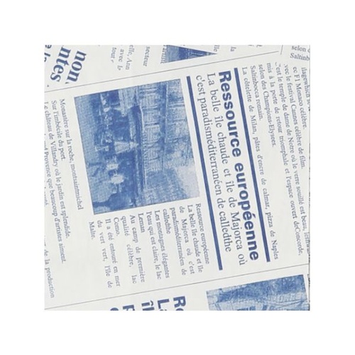 バケット袋 フランスパン紙袋ヨーロピアン柄(ブルー)No.170ヨーロピアン 大阪ポリエチレン販売