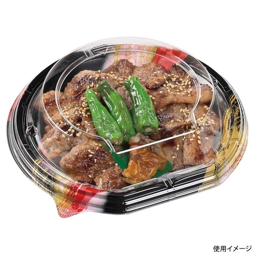 どんぶり容器 MSD半月丼 19-18(40) 風雷赤 エフピコ