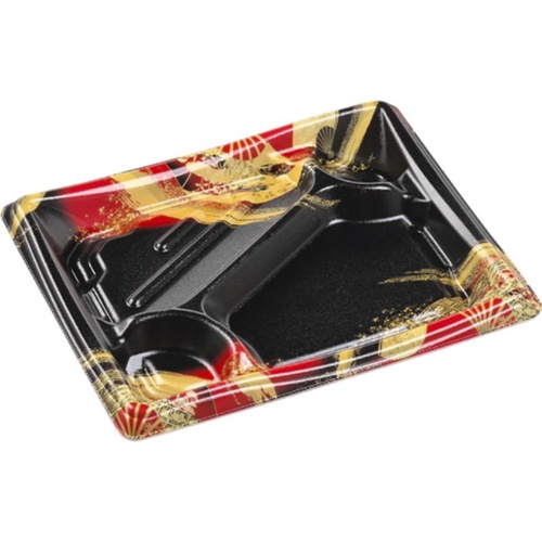 【廃番商品】弁当容器 MFP彩風膳24-20-1 本体 晴れ着赤 エフピコ