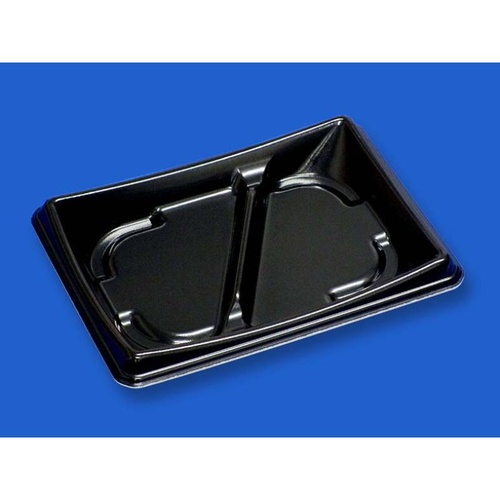 軽食容器 D’sプラスP23-16-2 黒 デンカポリマー