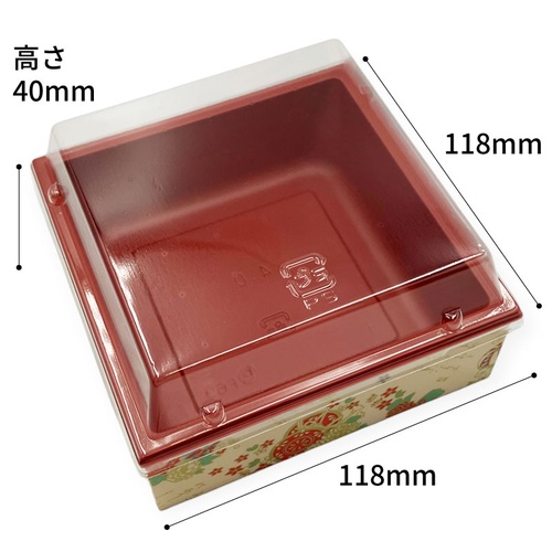 折箱 CWH-角4 赤-鼓 (ボ) 中央化学