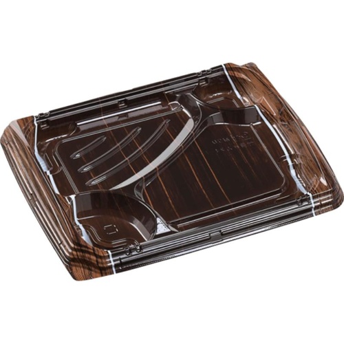 【廃番商品】弁当容器 MSD竹皿膳24-19-1 ボストン茶 エフピコ