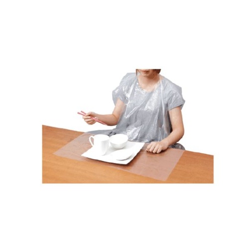 使い捨てエプロン 4445 らくらく食事用エプロン 50枚入 川西工業