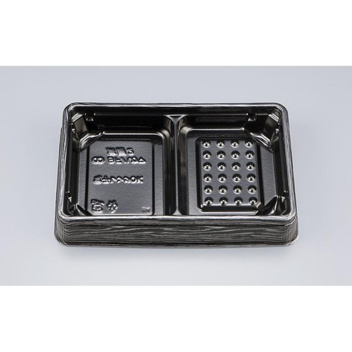 シーピー化成 弁当容器 BFハカマ集膳2 黒板目 本体
