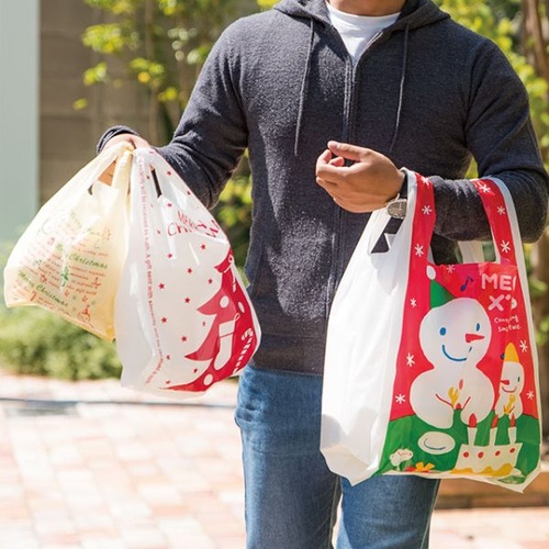 レジ袋 クリスマススノーパーティー レジ袋-S(100枚) ヘッズ