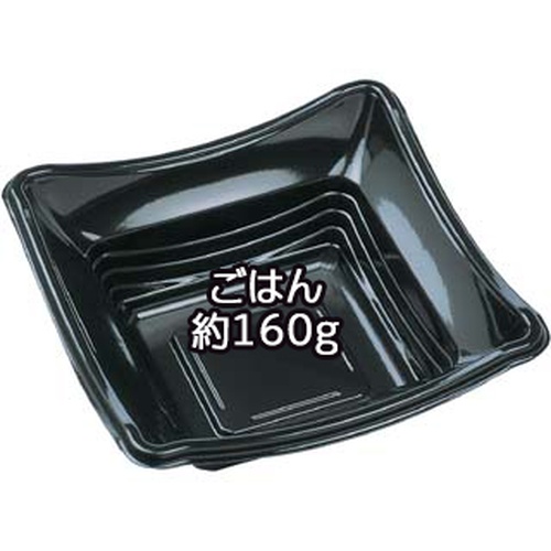 どんぶり容器 MSD京角丼-25(V) 本体 黒 エフピコ