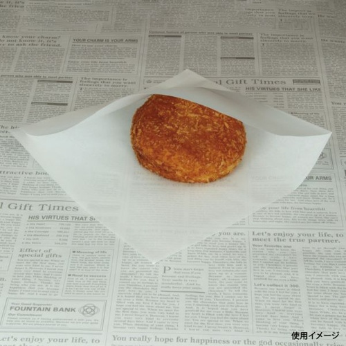 ほぼ油が染み出さないバーガー袋(白) 150角 睦化学工業