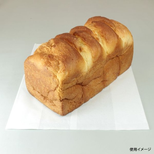 パン袋 食パン横長二斤用 ふわふわ紙袋 (白) 260×320 睦化学工業