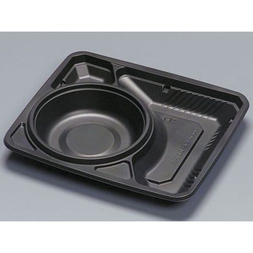 弁当容器 フルレンジLA-227-5H 黒 福助工業