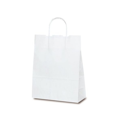 紙手提袋 1590 自動紐手提袋 T-X 白無地 ベルベ