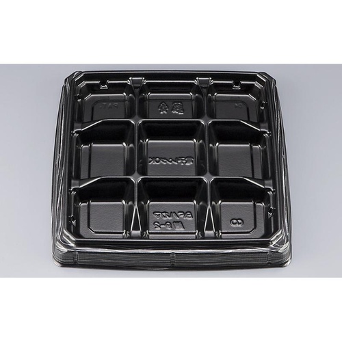 シーピー化成 弁当容器 BFハカマ膳9-2 黒板目 本体(N)