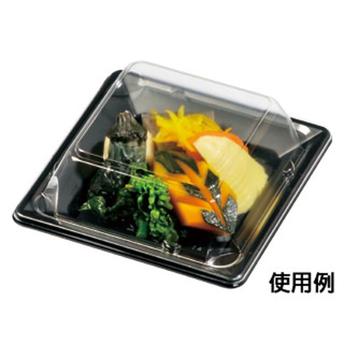 軽食容器 福皿 12H黒 新 福助工業