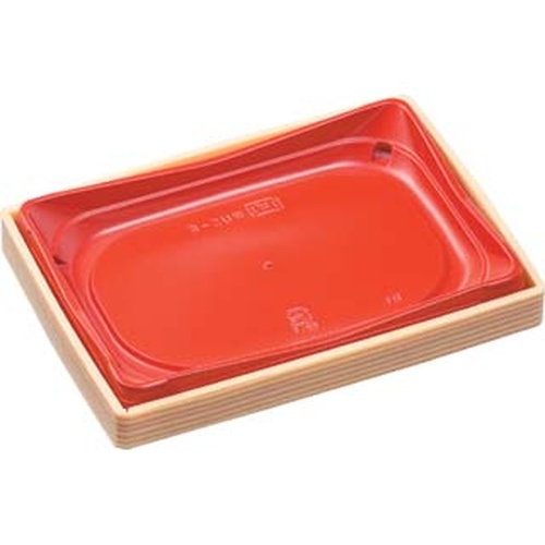 弁当容器 WUS-8 本体 柾目赤 エフピコ