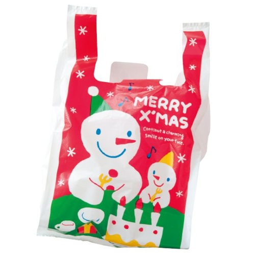 レジ袋 スノーマンレジバッグ-M(100枚) ヘッズ