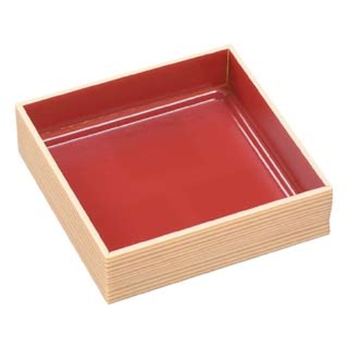 弁当容器 WPS-角150-150 本体 柾目朱 エフピコ