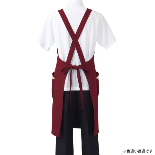 胸当てエプロン エプロン 兼用 ネイビー/ブラウン フリーサイズ 住商モンブラン