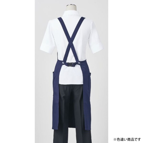 胸当てエプロン エプロン 兼用 黒/グレー ヒモ収納仕様 フリーサイズ 住商モンブラン