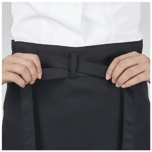 ロングエプロン サロンエプロン 兼用 黒 フリーサイズ 住商モンブラン