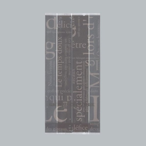 合掌袋 合掌ガゼット袋 GT(透明タイプ) No.22 洋柄ブラウン バラ 福助工業