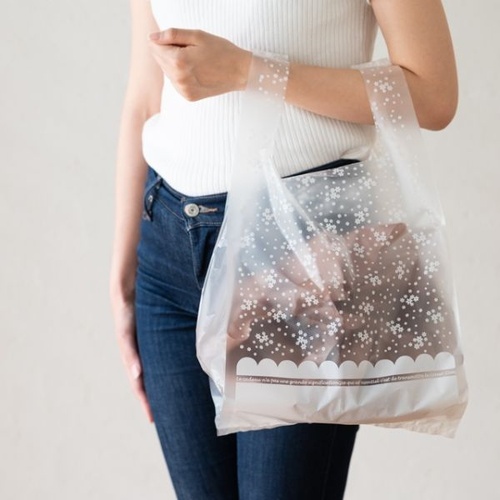 レジ袋 プチフラワーレジバッグ-L(100枚) ヘッズ