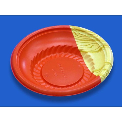 どんぶり容器 趣き丼50本体吹寄せ赤 デンカポリマー