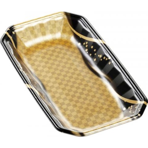 発泡トレー メガプレート27-15(30)平 波格子金 エフピコ