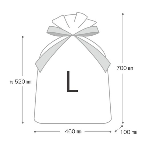 巾着袋 クラシカルクリスマス リボン付PEギフトバッグ-L(20枚) ヘッズ