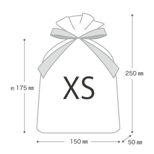 巾着袋 クラシカルクリスマス リボン付PEギフトバッグ-XS(20枚) ヘッズ