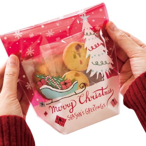 スタンド袋 クリスマスミントブルー OPPスタンドバッグ-3(50枚) ヘッズ