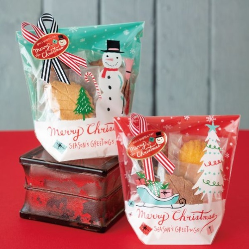 スタンド袋 クリスマスミントブルー OPPスタンドバッグ-3(50枚) ヘッズ