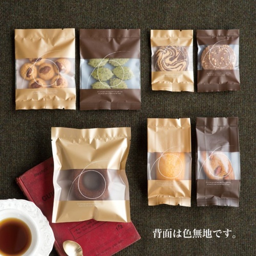 テープ無 OPP袋 モダンスイーツパック(ゴールド) マット-4(100枚) ヘッズ