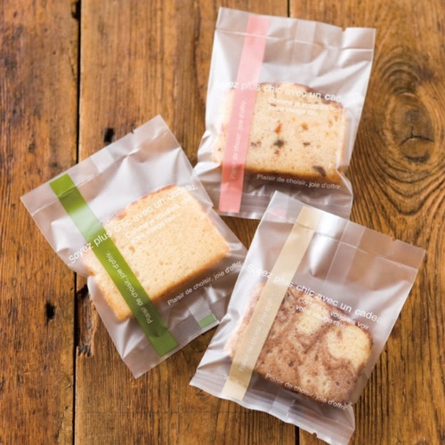 テープ無 OPP袋 ラインスイーツパック(ベージュ) マット-3(100枚) ヘッズ