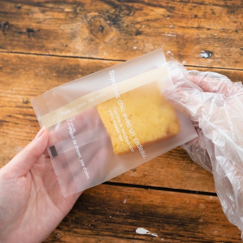 テープ無 OPP袋 ラインスイーツパック(ベージュ) マット-3(100枚) ヘッズ