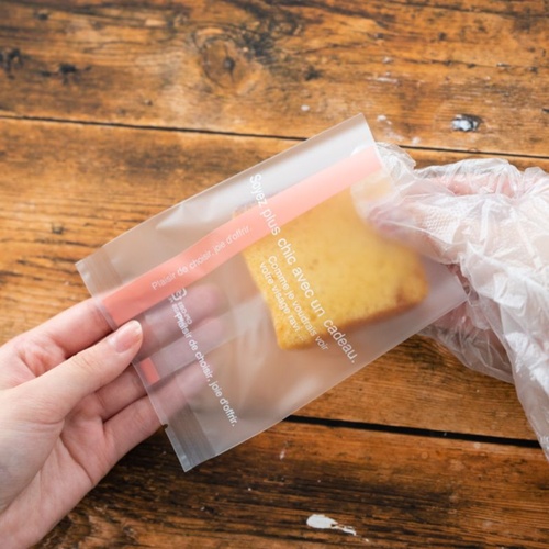 テープ無 OPP袋 ラインスイーツパック(チェリーピンク) マット-3(100枚) ヘッズ